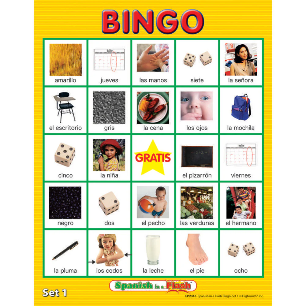 Edupress Spanish in a Flash Bingo Game Set 1 - Educational Learning Toy - Image 5