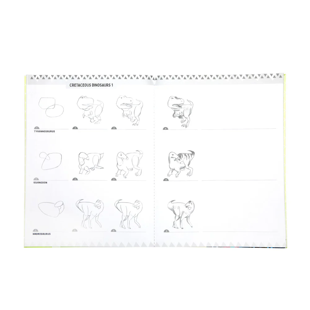 eeBoo Learn to Draw Dinosaurs Art Instruction Book - Image 3