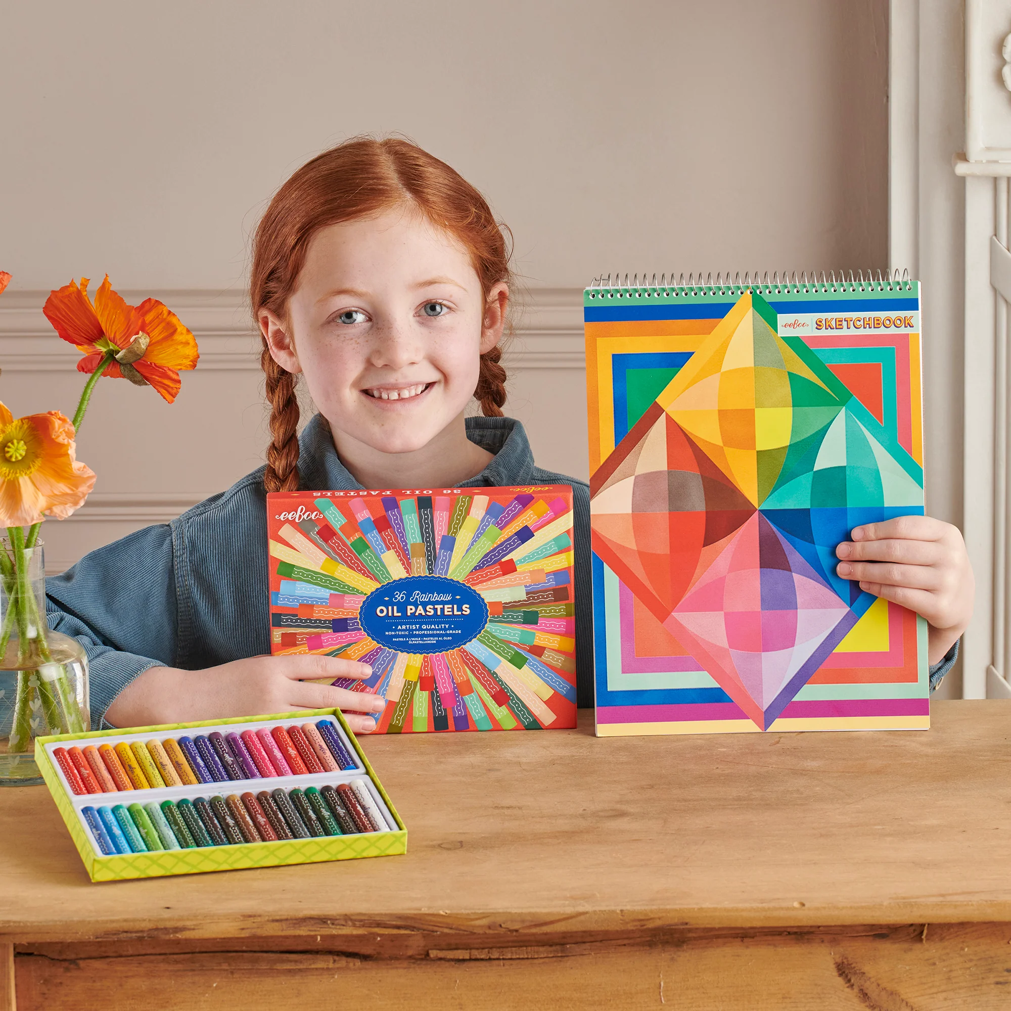 eeBoo Rainbow Colors Sketchbook - Spiral Bound Drawing Pad - Image 4