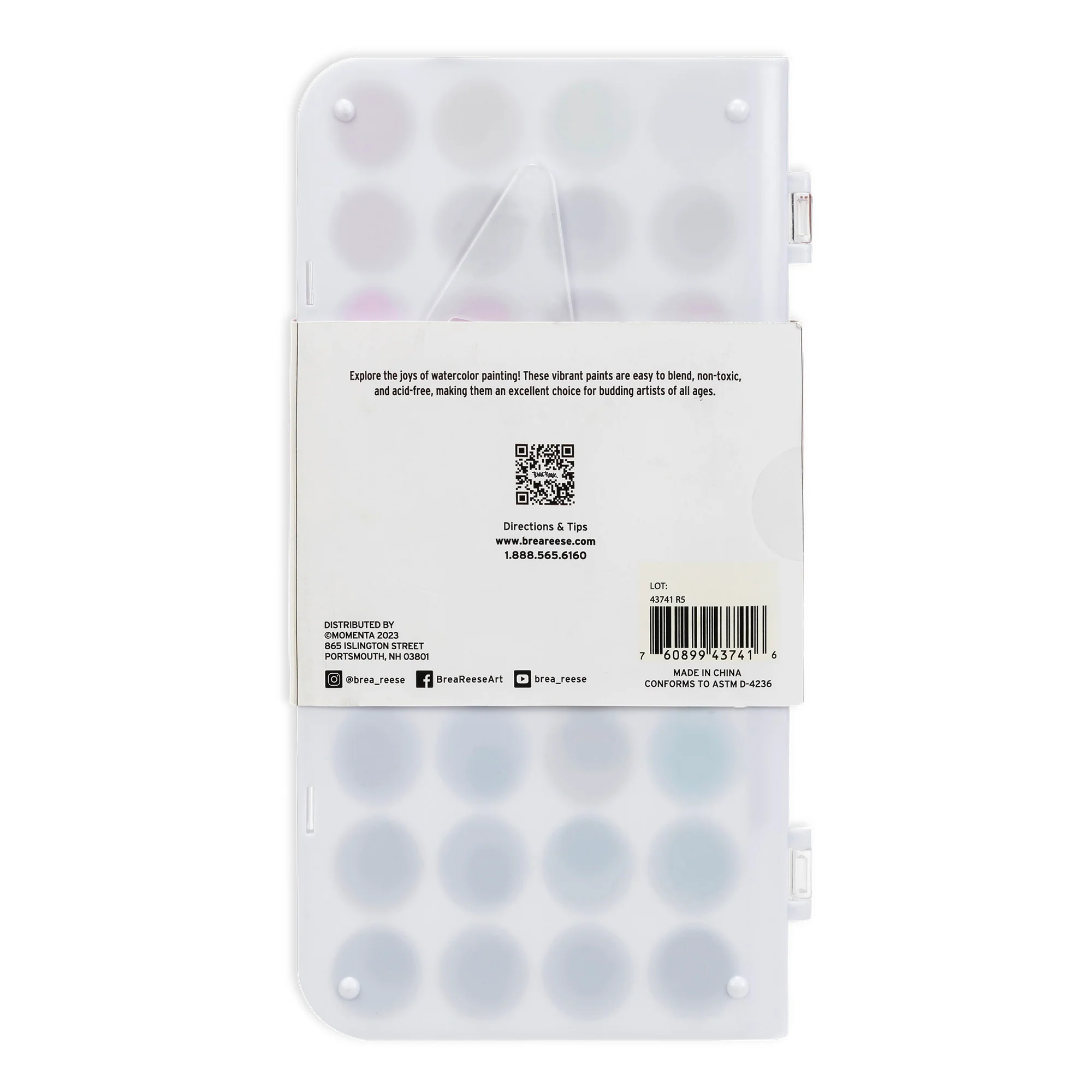 Brea Reese Essential Watercolor Paint Set - 36 Colors With Brush - Image 3