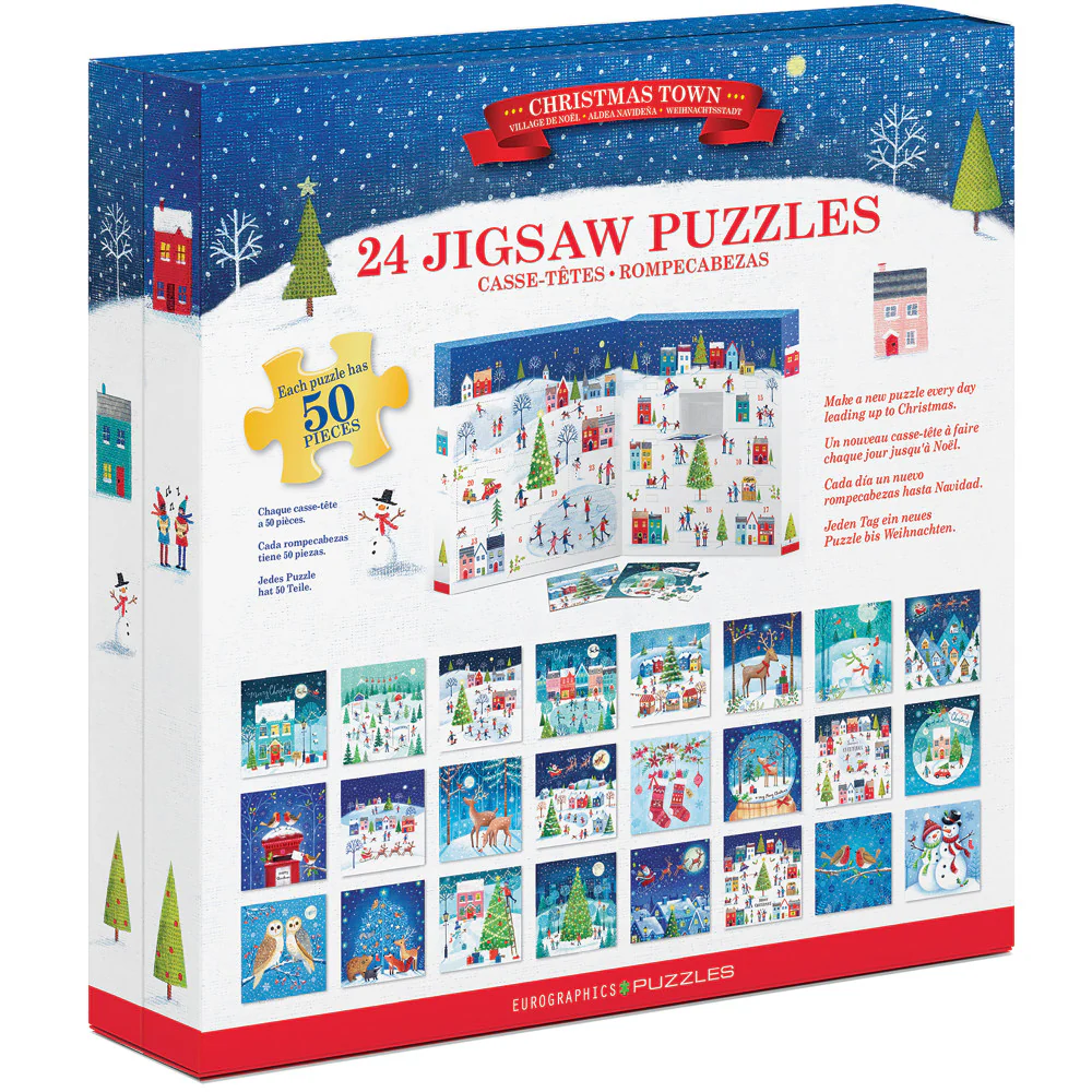 Eurographics Christmas Town 24-Pack Puzzle Advent Calendar - 1200 pc - Image 3