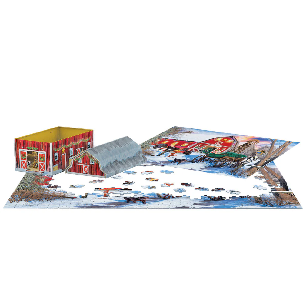 Eurographics Holiday Barn Collectible Tin Jigsaw Puzzle - 550 pc. - Image 2