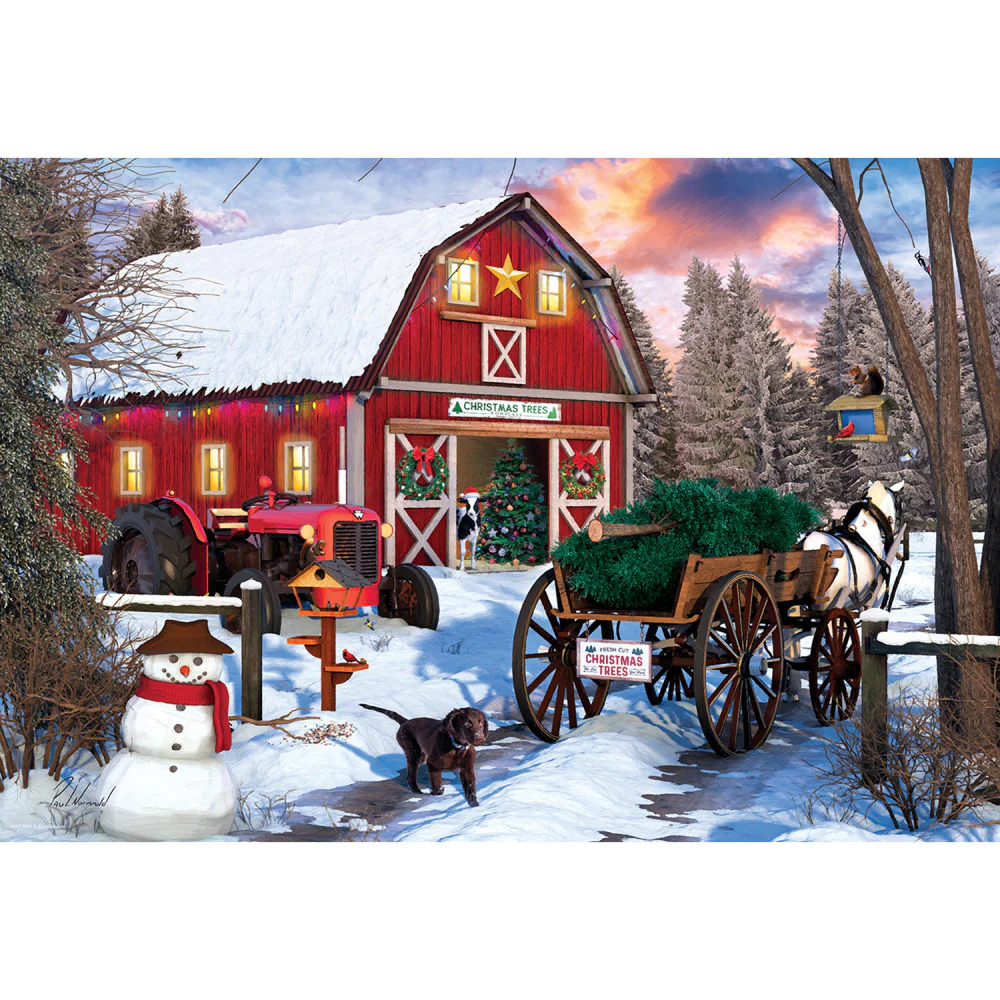 Eurographics Holiday Barn Collectible Tin Jigsaw Puzzle - 550 pc. - Image 3