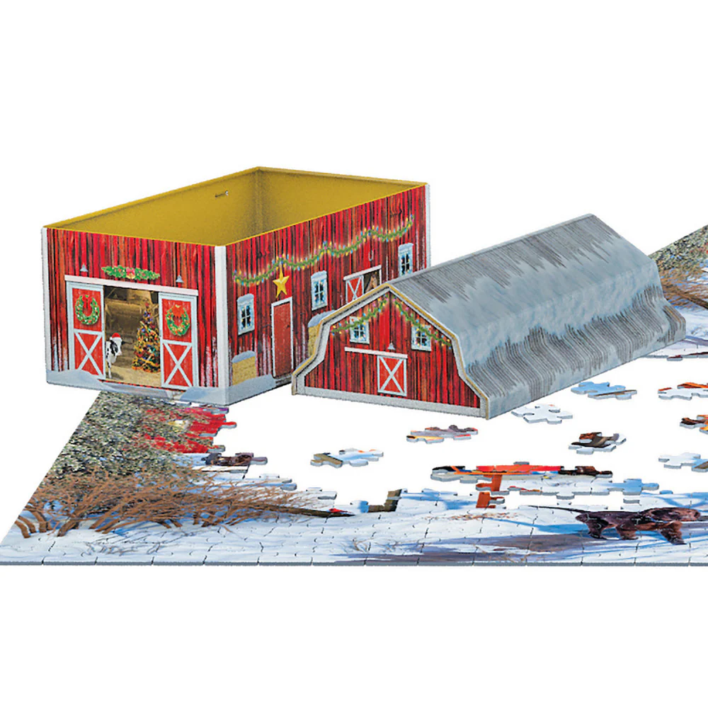 Eurographics Holiday Barn Collectible Tin Jigsaw Puzzle - 550 pc. - Image 4
