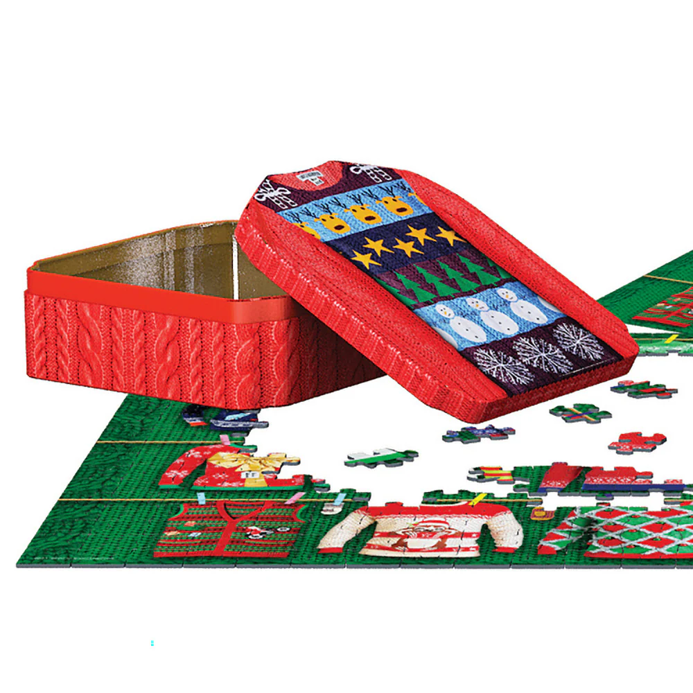 Eurographics Ugly Christmas Sweaters Tin Jigsaw Puzzle - 550 pc - Image 5