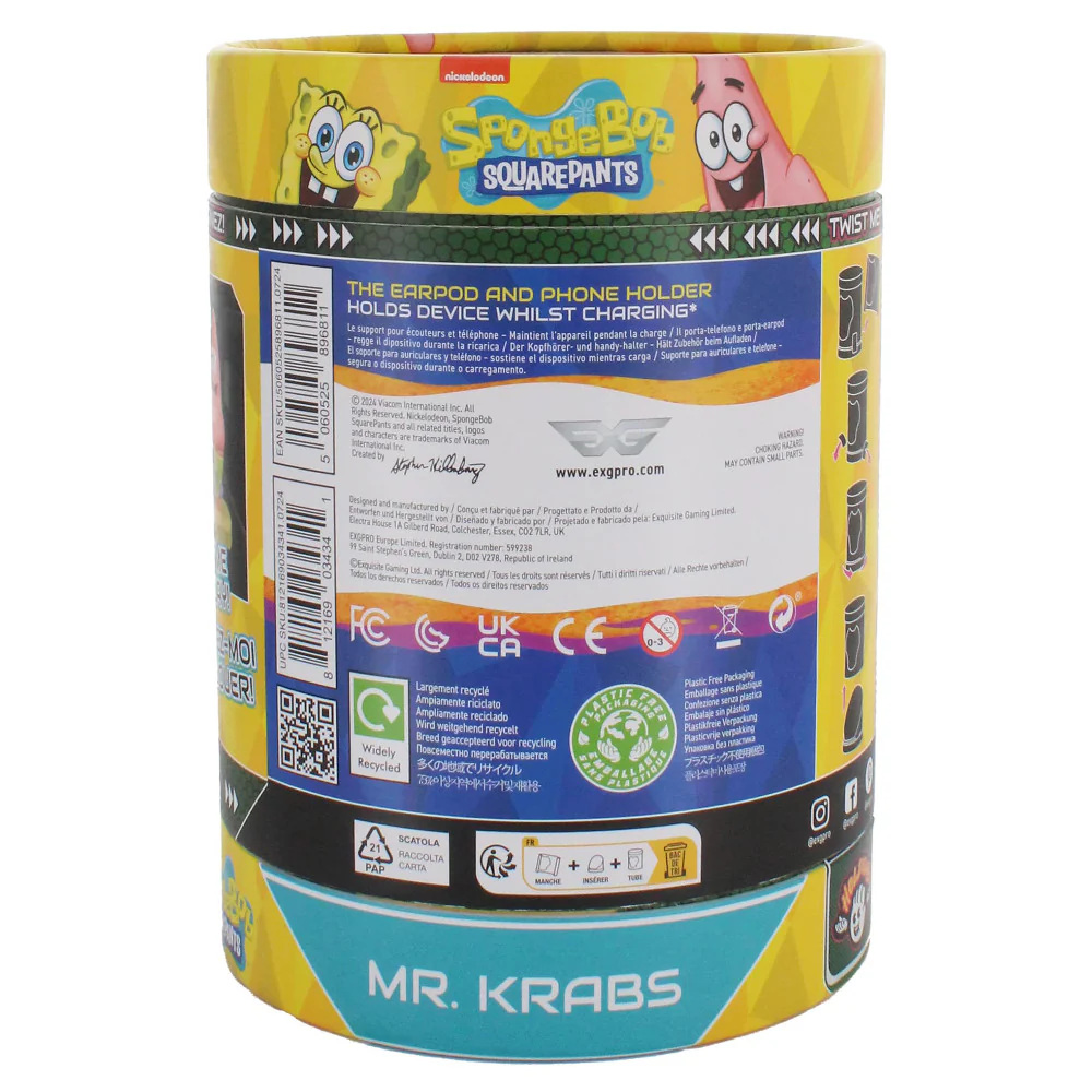 Exquisite Gaming SpongeBob Mr. Krabs Phone & Earbud Holder - Image 2