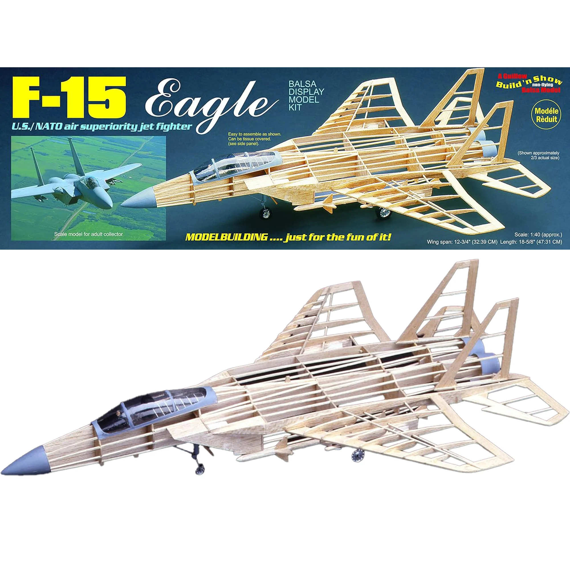 Guillow's F-15 Eagle Advanced Model Building Kit - Image 4