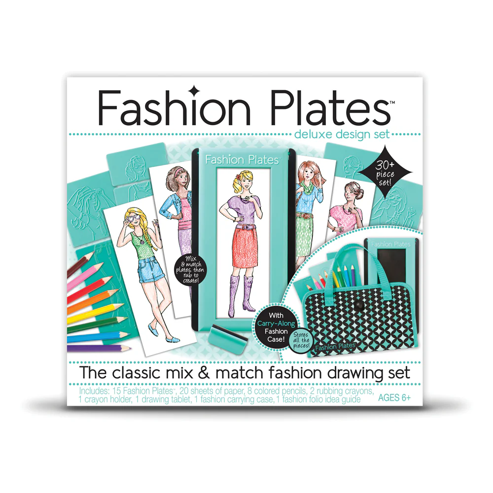 Fashion Plates Deluxe Design Set - Creative Drawing Kit for Kids - Image 2