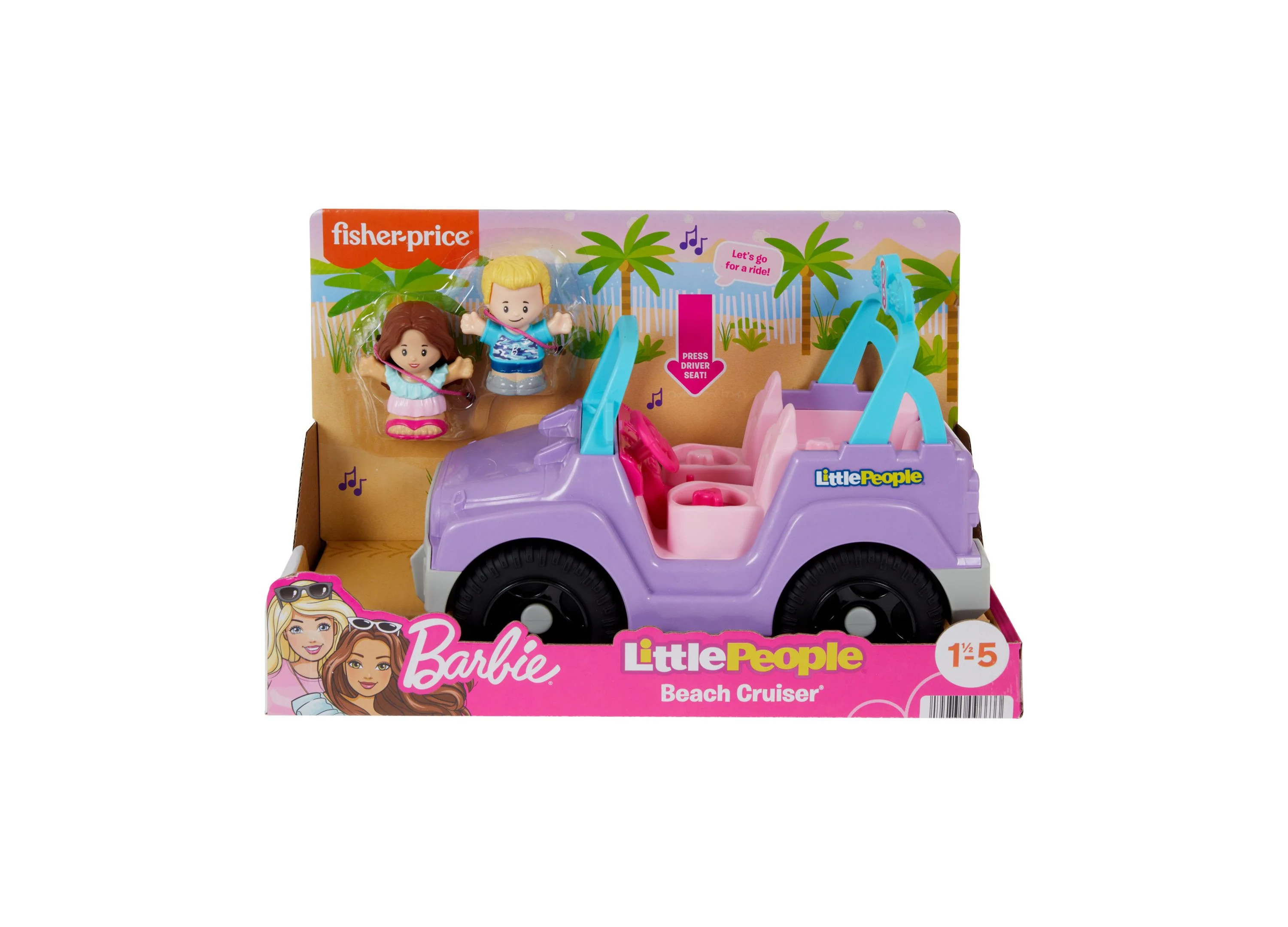 Fisher-Price Little People Barbie Beach Cruiser Playset - Multicolor - Image 3
