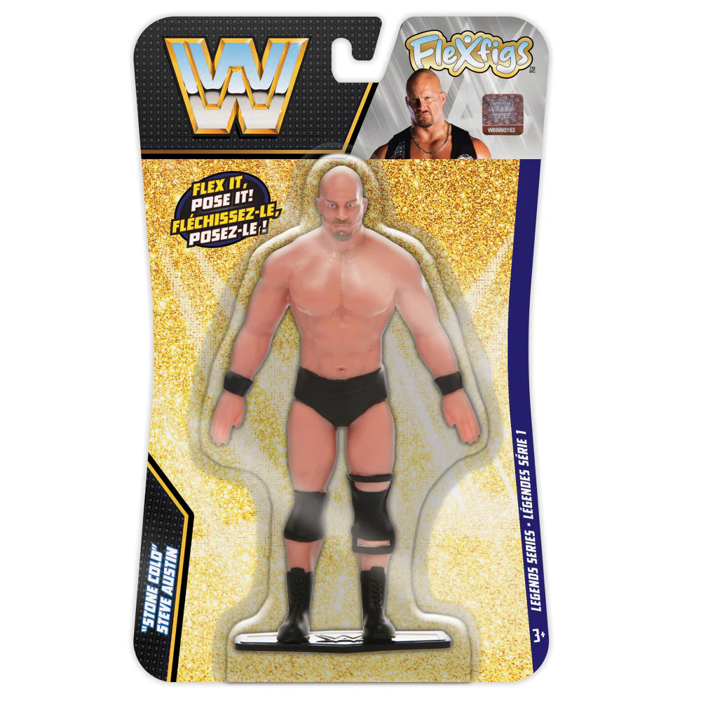 FleXfigs WWE Legends Articulated Action Figures - The Rock & Stone Cold Steve Austin Pack - Image 4