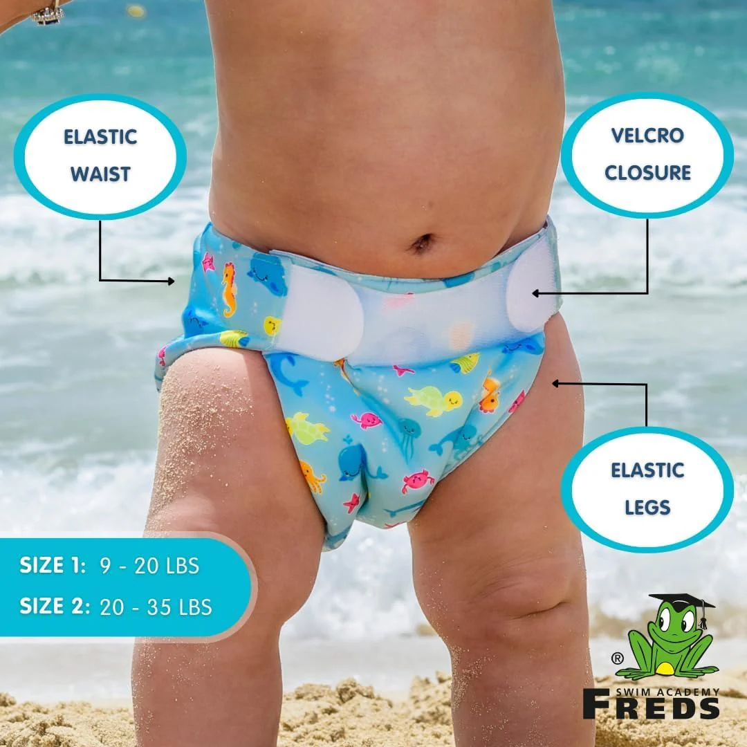 FREDS SWIM ACADEMY Vibrant Blue Swim Nappy for Toddlers - Image 2