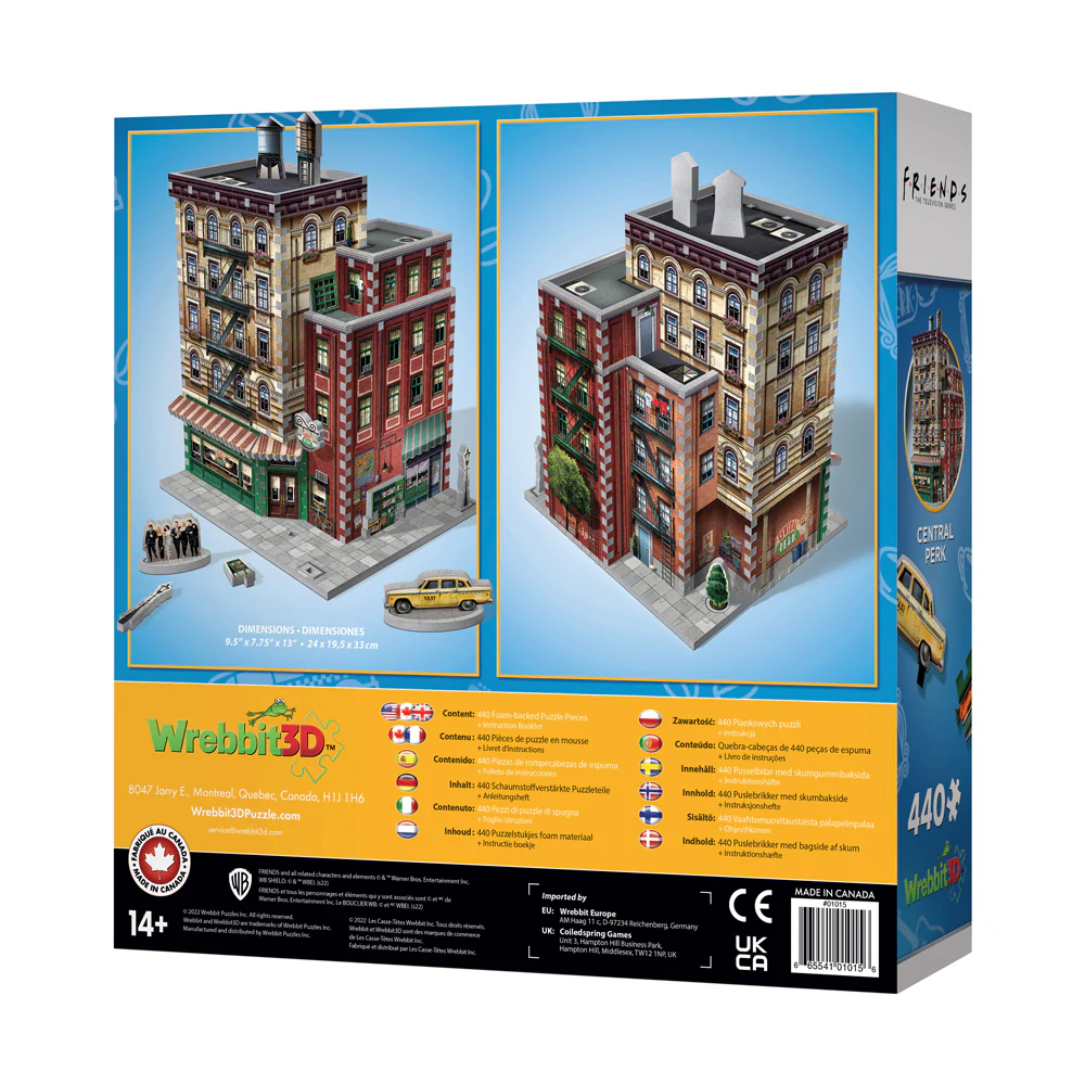 Wrebbit Friends Central Perk 3D Jigsaw Puzzle - 440 pc - Image 3