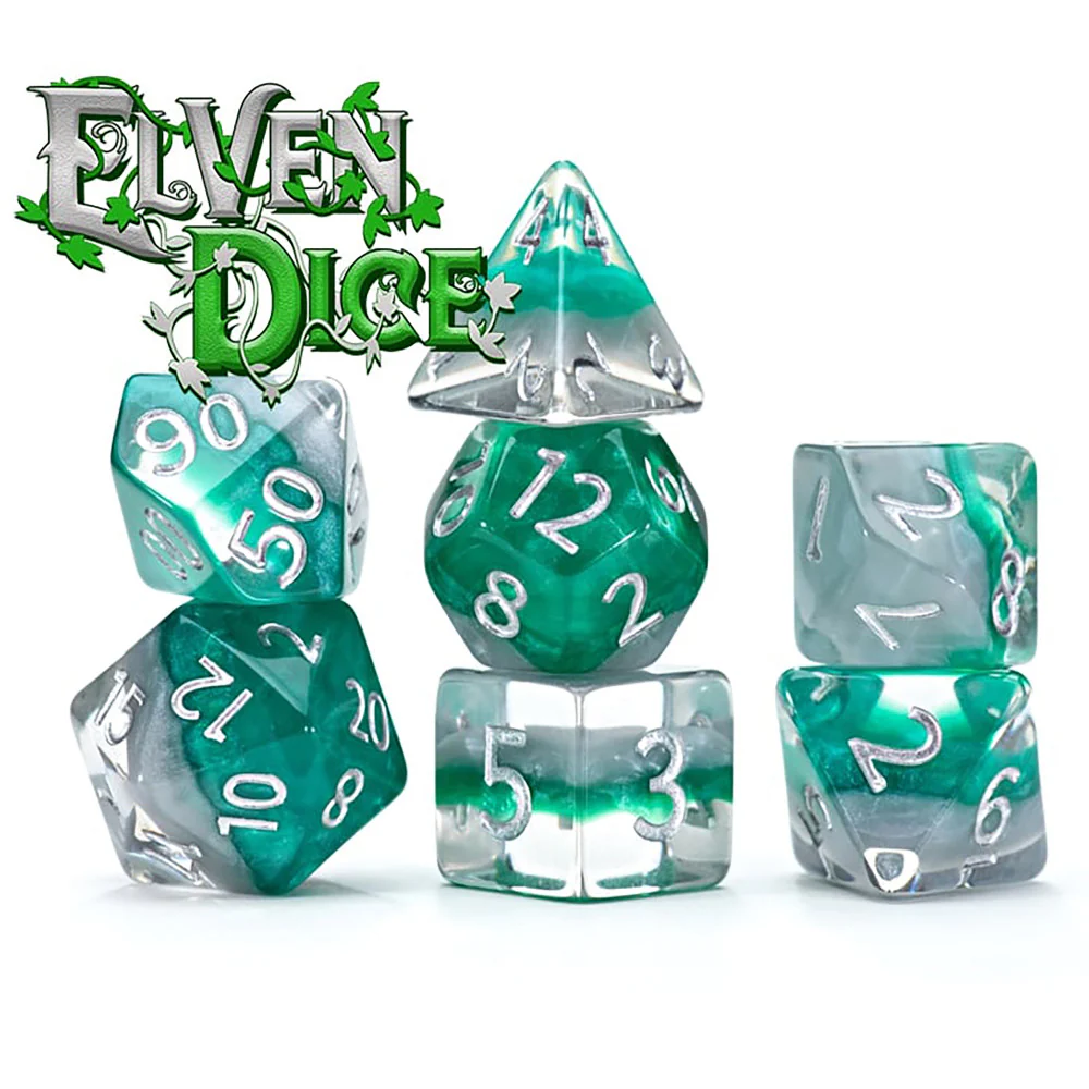 Gate Keeper Games & Dice: Eclipse Dice Elven - 7 Piece RPG Dice Set - Image 2
