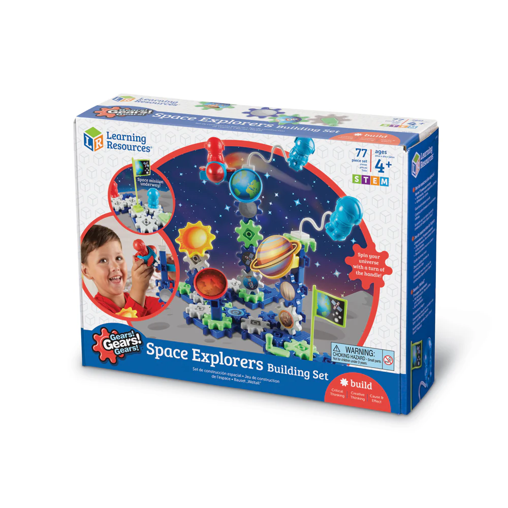 Learning Resources Gears! Gears! Gears! 80-Piece Space Explorers Building Set - Image 3