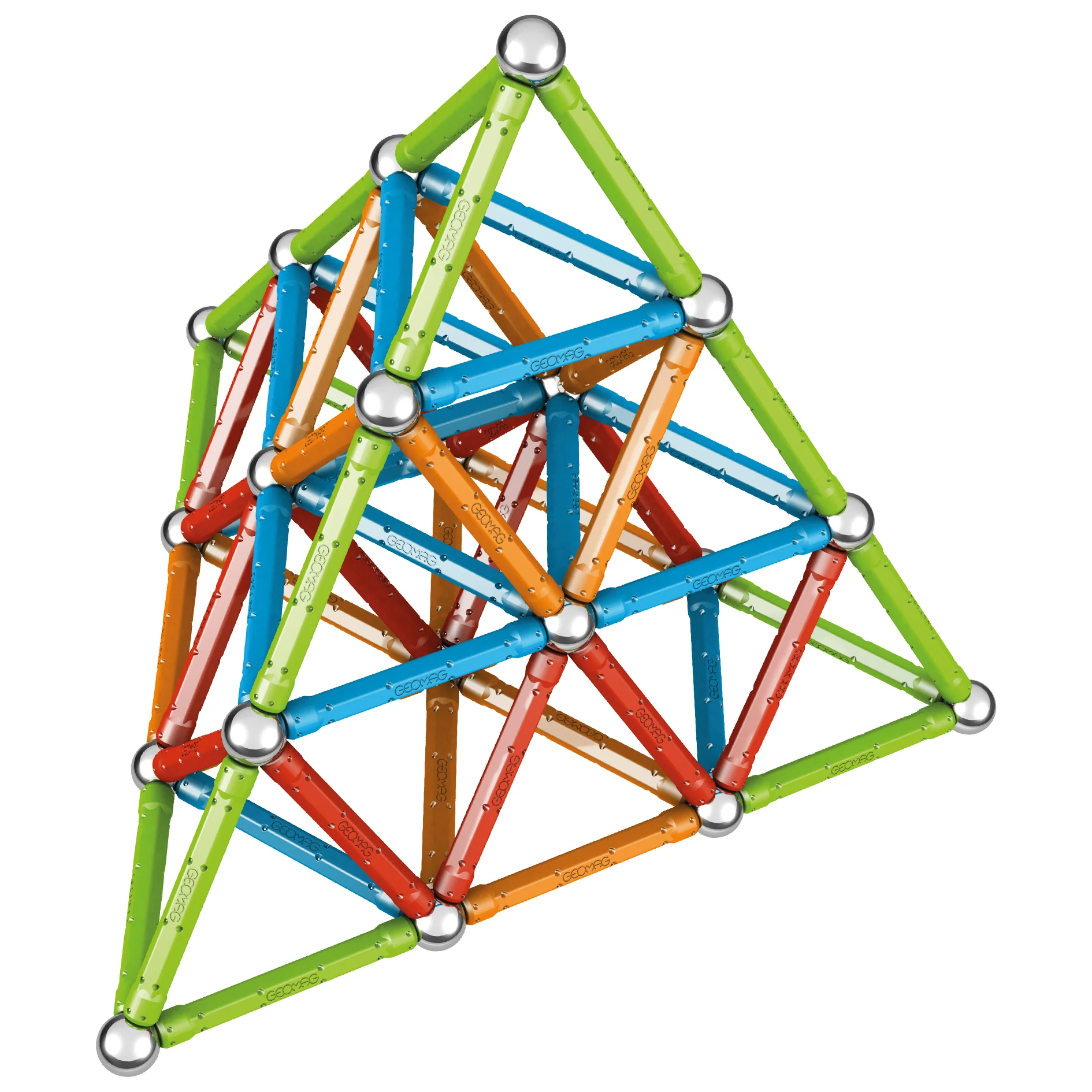 Geomag Confetti 127-Piece Magnetic Building Set - Colorful STEM Toy - Image 4