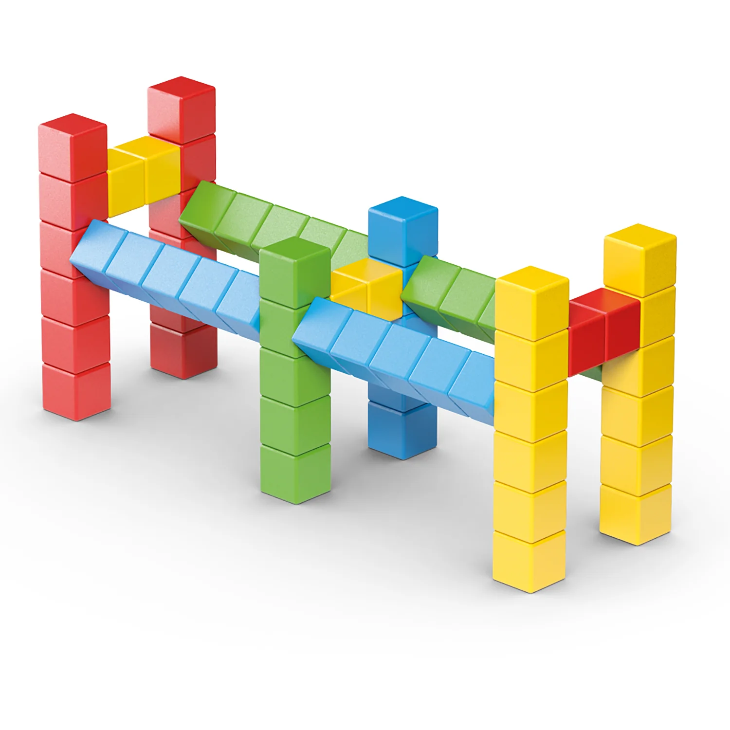 Geomag Magicubes 64-Piece Recycled Magnetic Building Set for Toddlers - Image 5