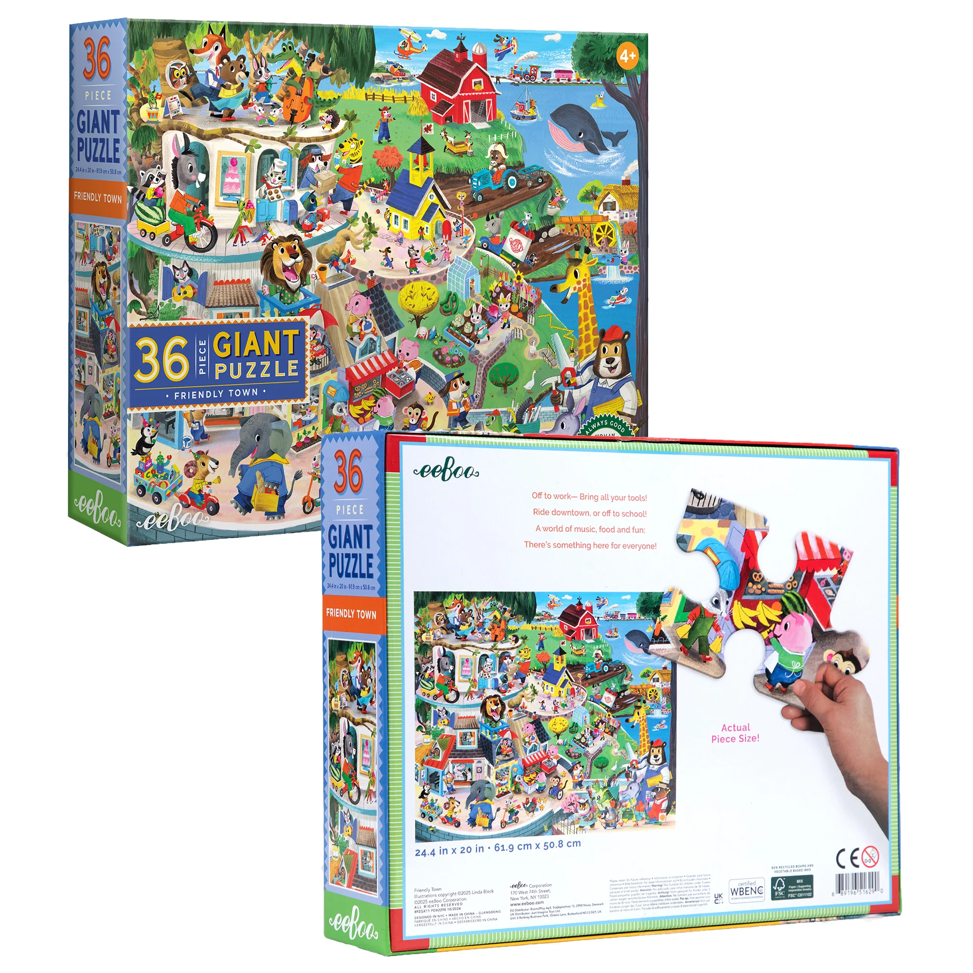 Friendly Town Giant Jigsaw Puzzle - 36 Pieces - Image 5