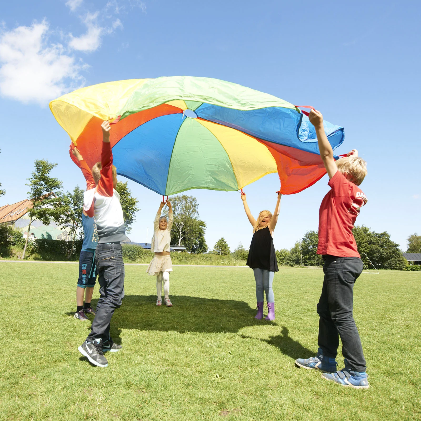 GONGE 20' Multi-Size Outdoor Play Parachute for Physical Education and Group Games - Image 2
