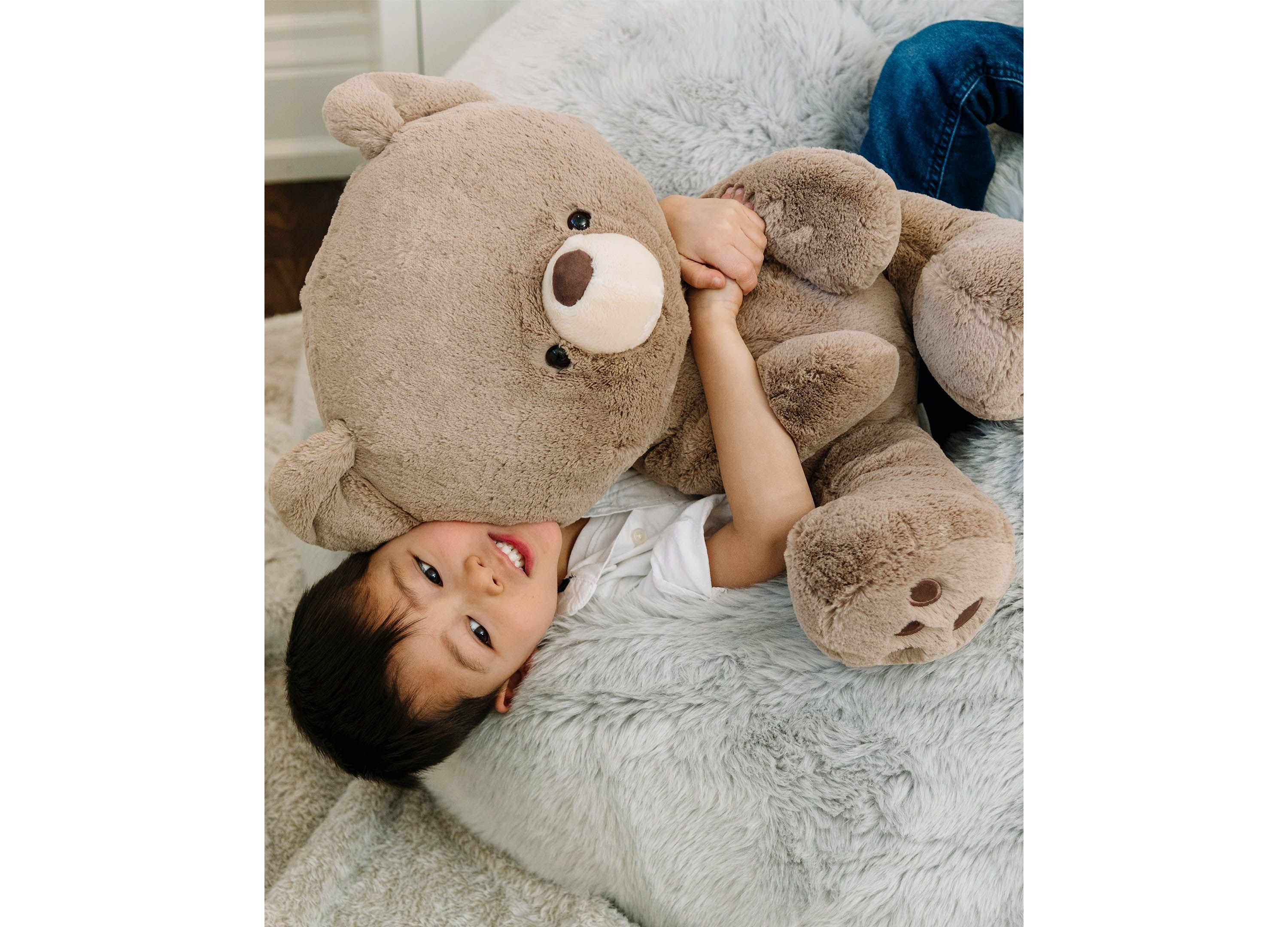 Gund Kai 23 inch Premium Plush Teddy Bear - Soft Beige - Image 3