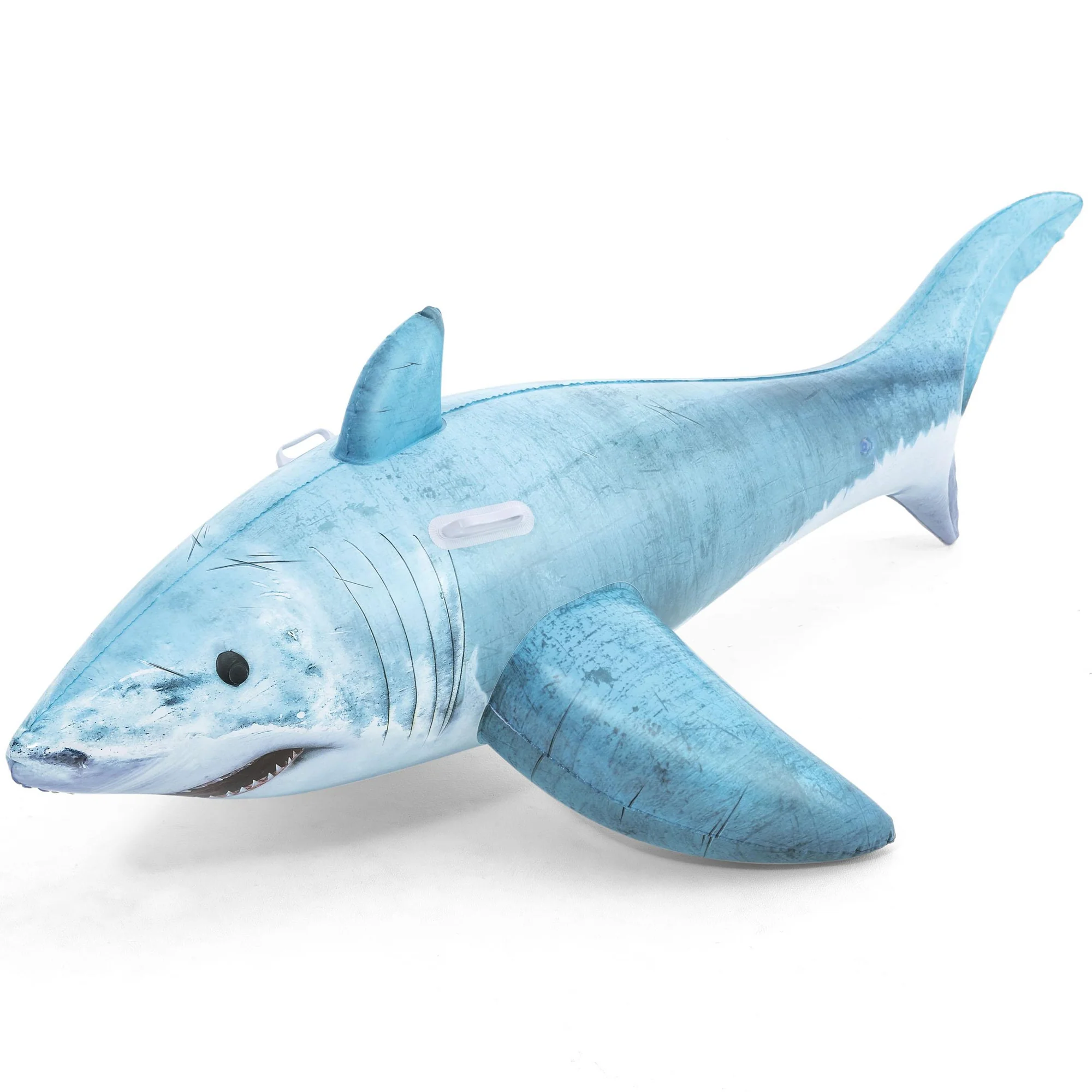 H2OGO! Realistic Shark Ride-On – 72" Inflatable Pool Float with Handles