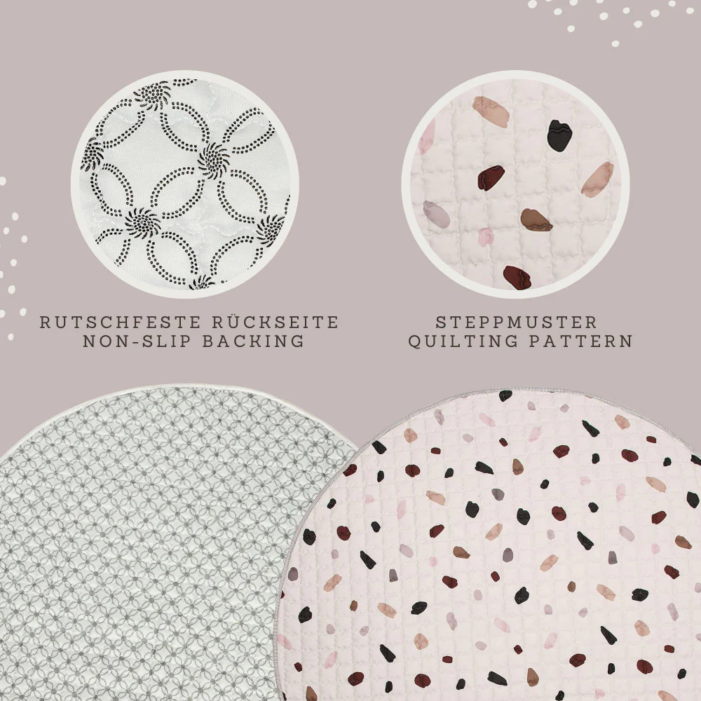 Hakuna Matte: Quilted Playmat – Confetti - 59" Circle, Padded Floor Blanket - Image 3