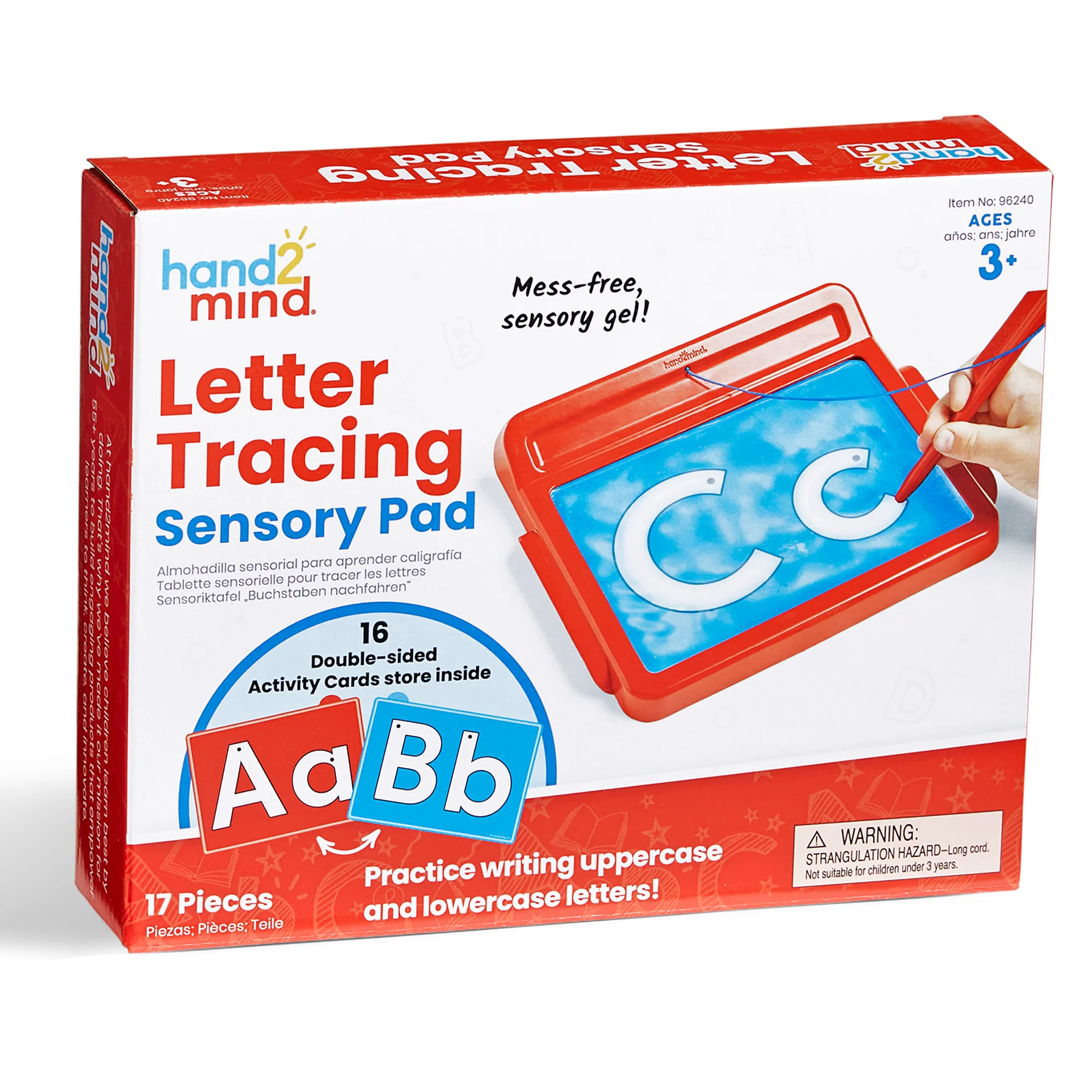 Hand2Mind Sensory Letter Tracing Pad - Gel Filled Learning Tool - Image 2
