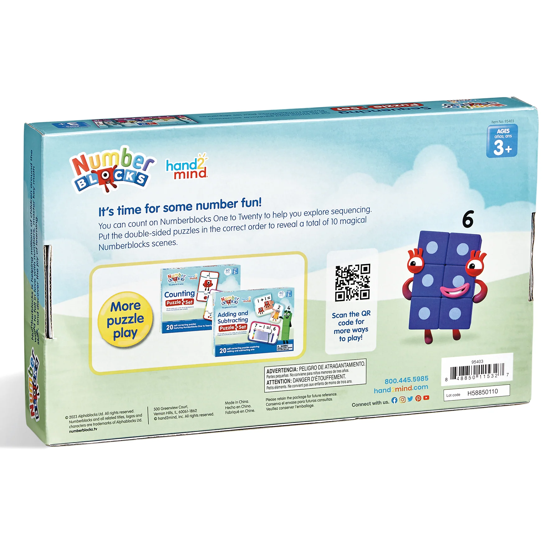Hand2Mind Numberblocks Sequencing Puzzle Set - Math Learning Fun - Image 3