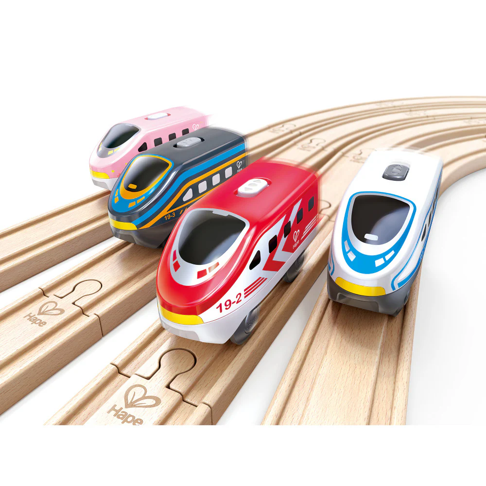 Hape Intercity - Battery-Operated Locomotive Set - Vibrant Colors - Image 3