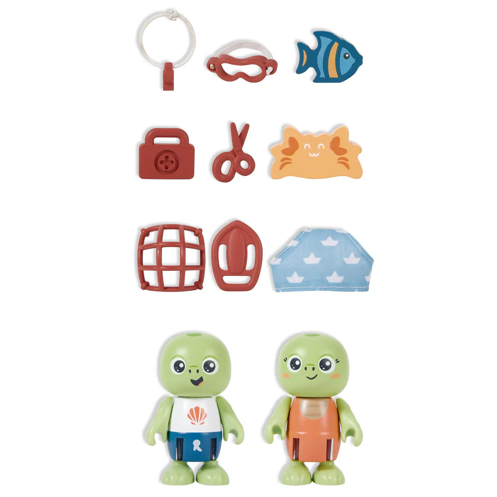 Hape Kayl & Wai Sea Rescue Adventure Playset - Turtle Figurines - Image 2