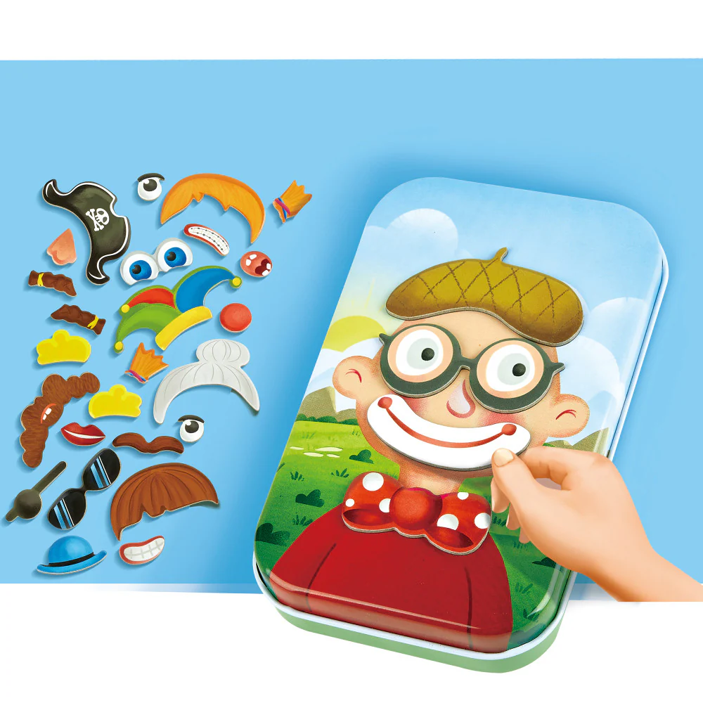 Hape Magnetic Funny Face Game - 29 Creative Mix & Match Features - Image 4
