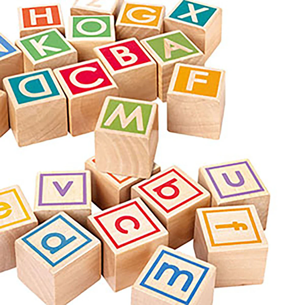 Hape Alphabet Explorer Pull-Along Cart with Stacking Blocks - Image 4