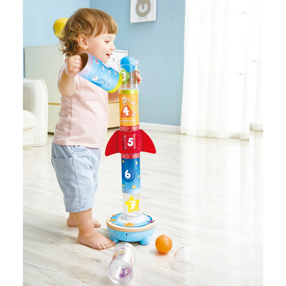 Hape Rocket Ball Air Stacker - Educational Stacking & Sorting Toy - Image 4