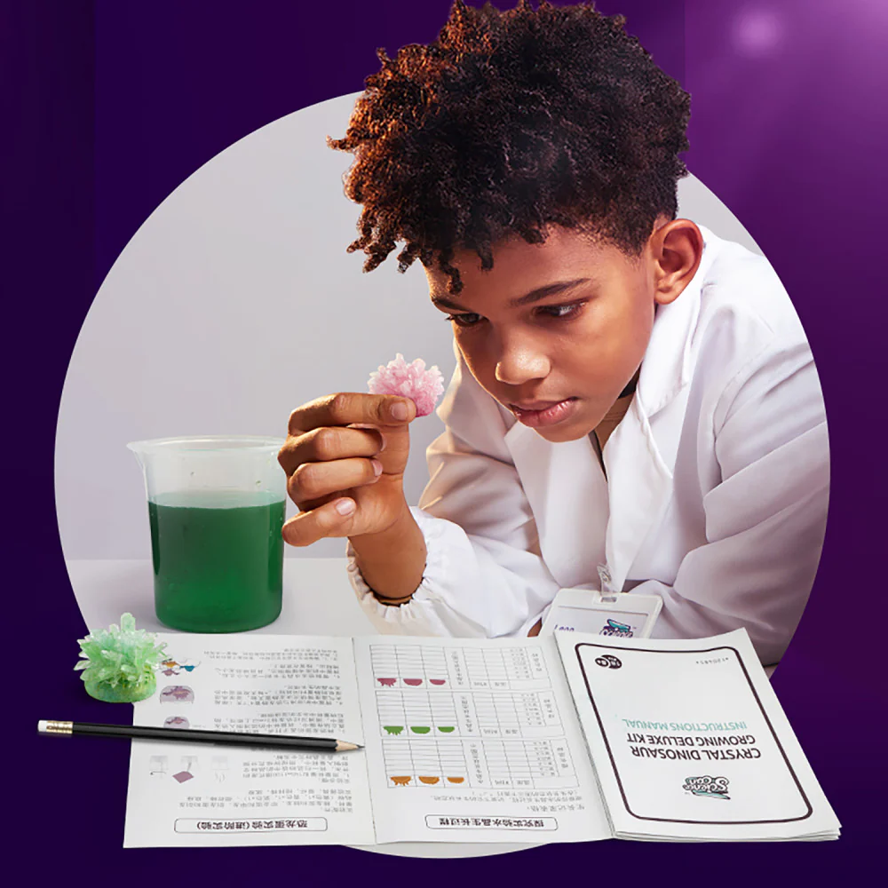 Hape Science Can Crystal Dinosaur Growing Deluxe Kit - Interactive Science Adventure