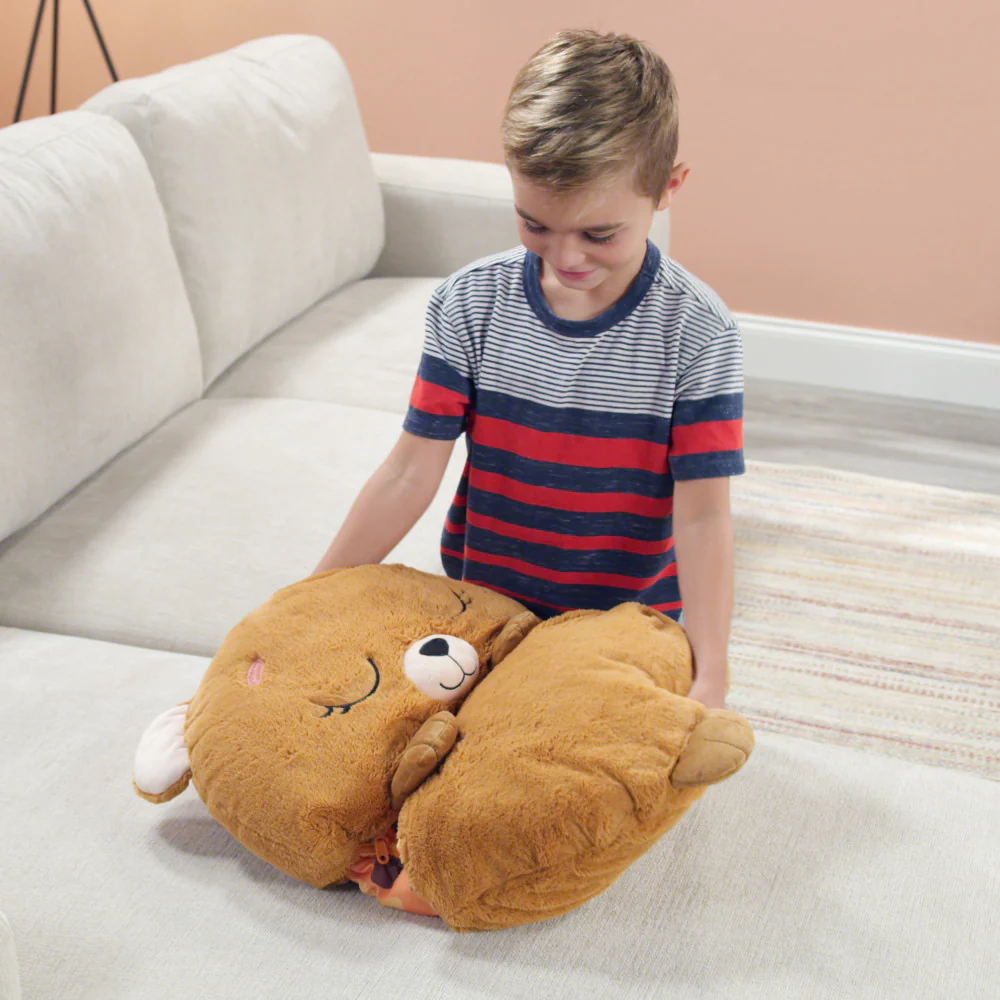 Happy Nappers Large Benny The Brown Bear Plush Sleepy Sack - Image 6