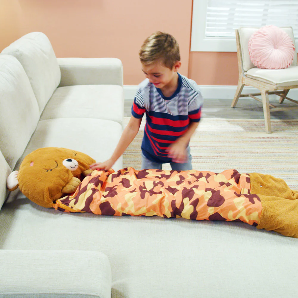 Happy Nappers Large Benny The Brown Bear Plush Sleepy Sack - Image 7