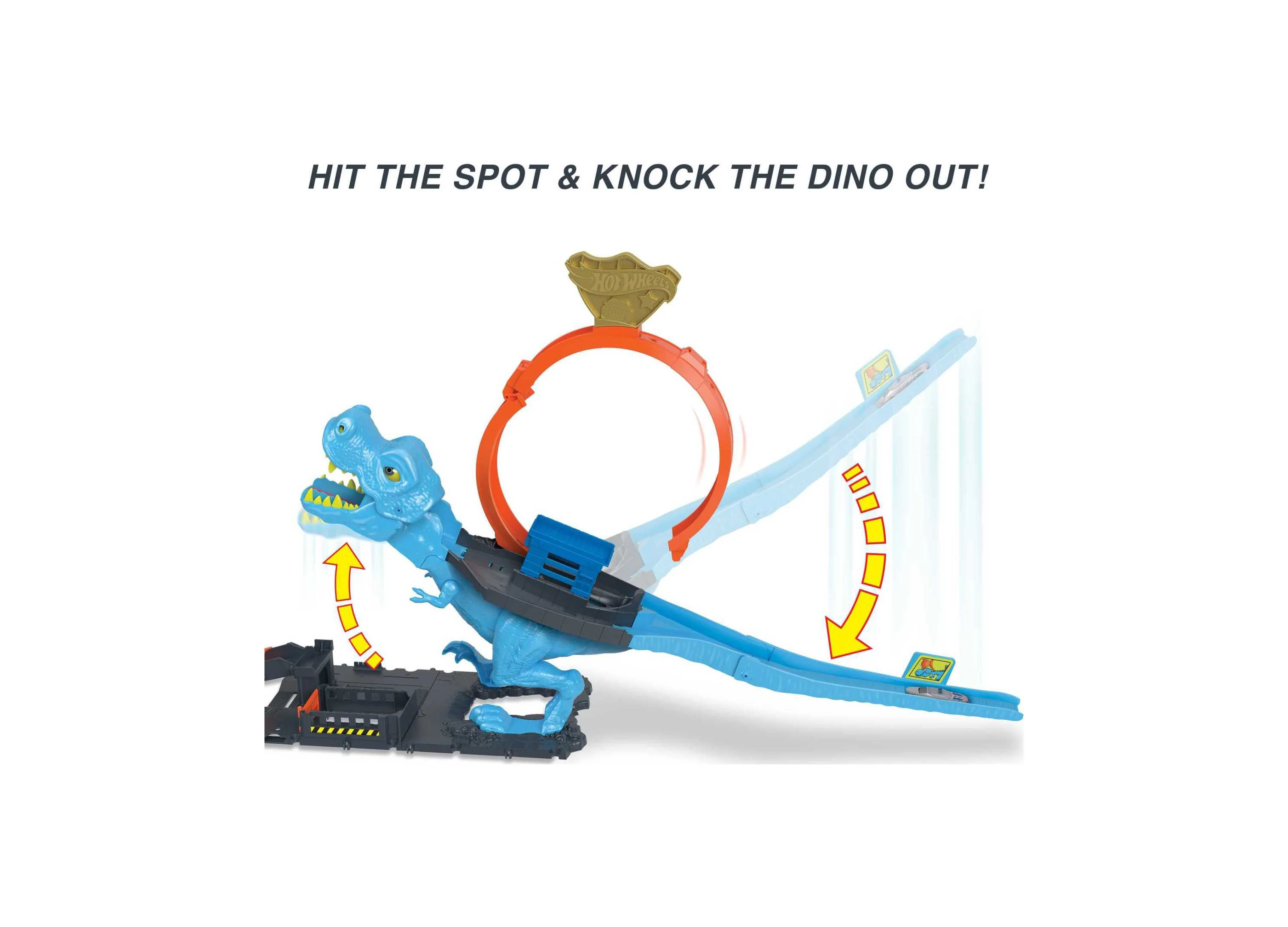Hot Wheels City T-Rex Rampage 1:64 Scale Diecast Playset - Image 2