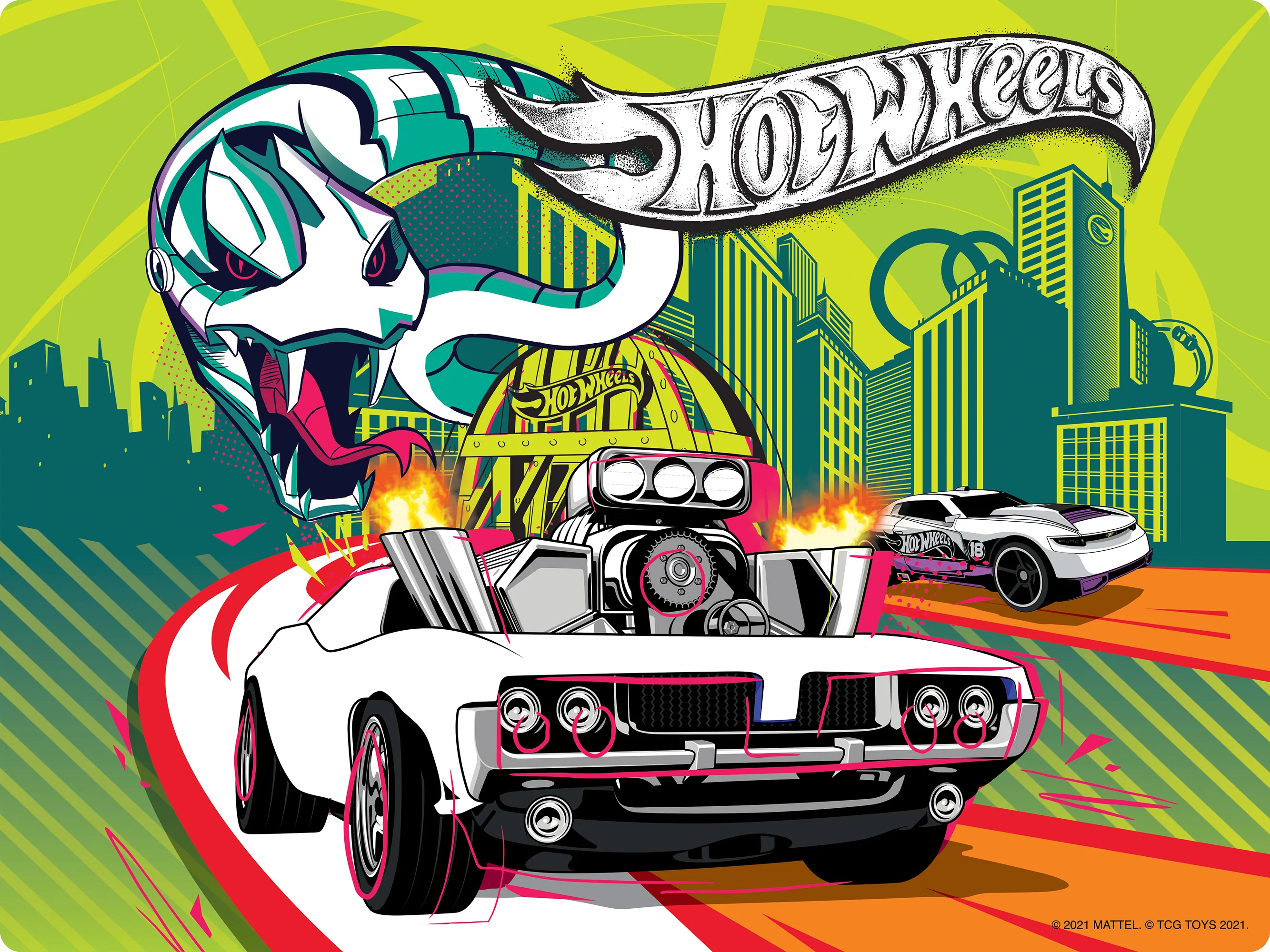 Hot Wheels Color Surprise Jigsaw Puzzle - 100 pc - Image 3