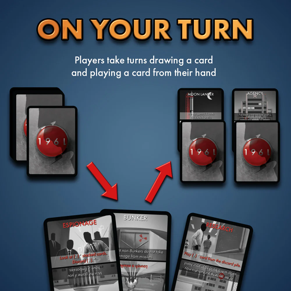 House Fish Baloon 1961 Cold War Strategy Card Game - Image 9