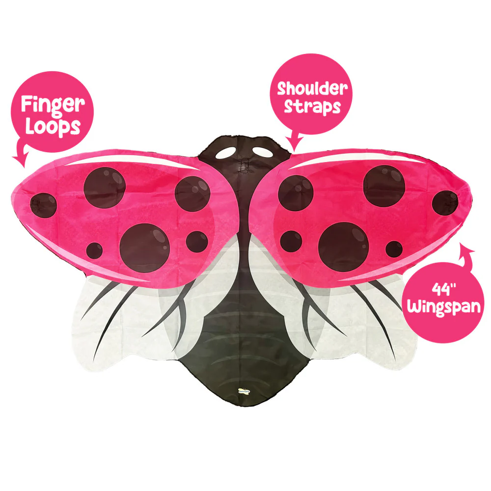 Insect Lore Pink Ladybug Dress-Up Wings for Kids - Image 6