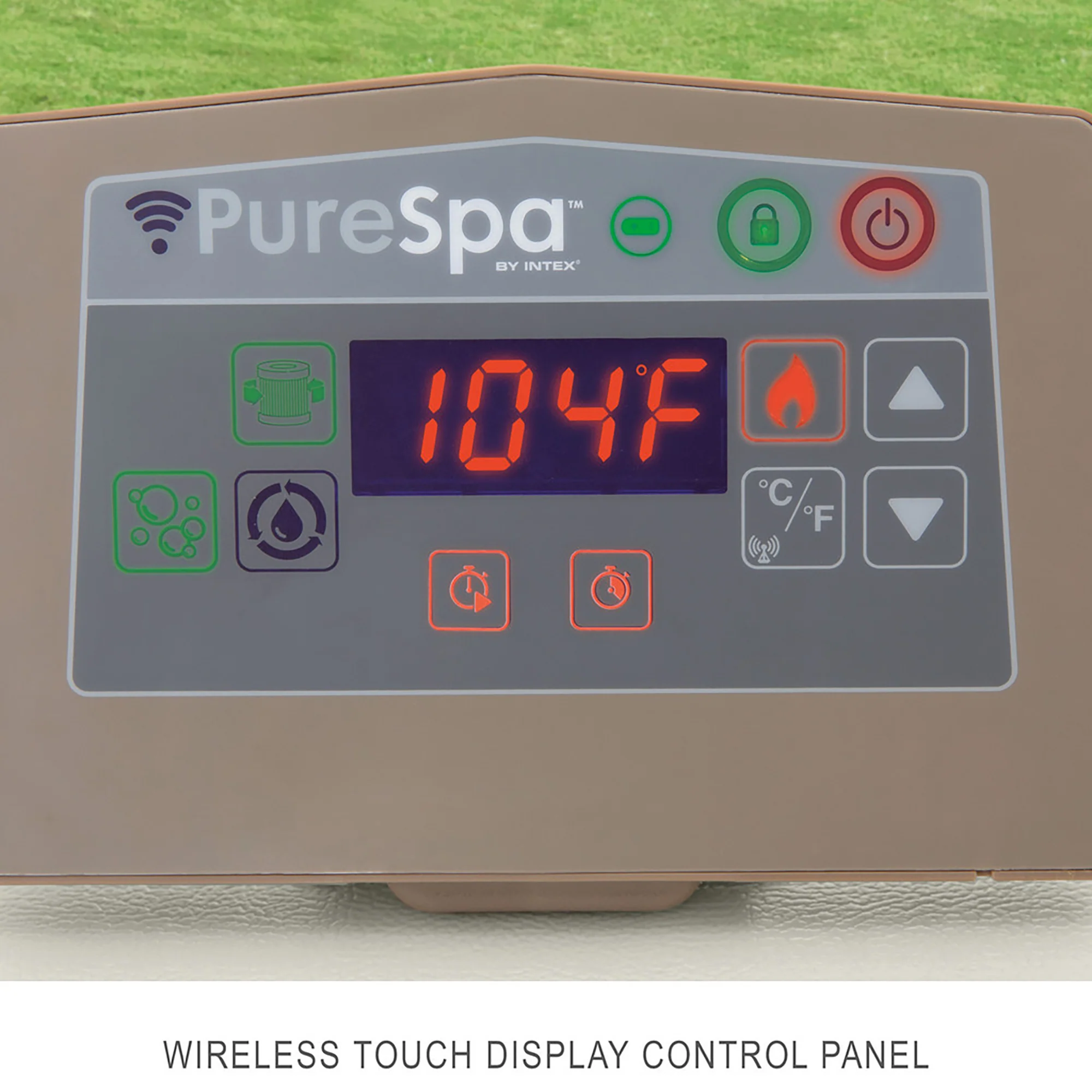 Intex PureSpa Chevron Deluxe 6-Person Inflatable Hot Tub - 77" Square with Jets - Image 3
