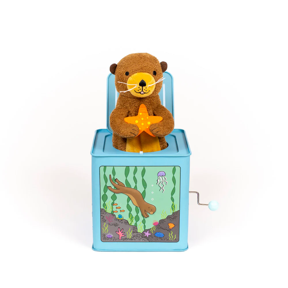 Sea Otter Jack-in-the-Box: Classic Tin Musical Toy