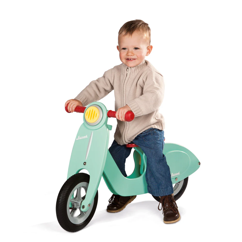 Janod Mint Scooter - Adjustable Wooden Balance Bike - Image 5