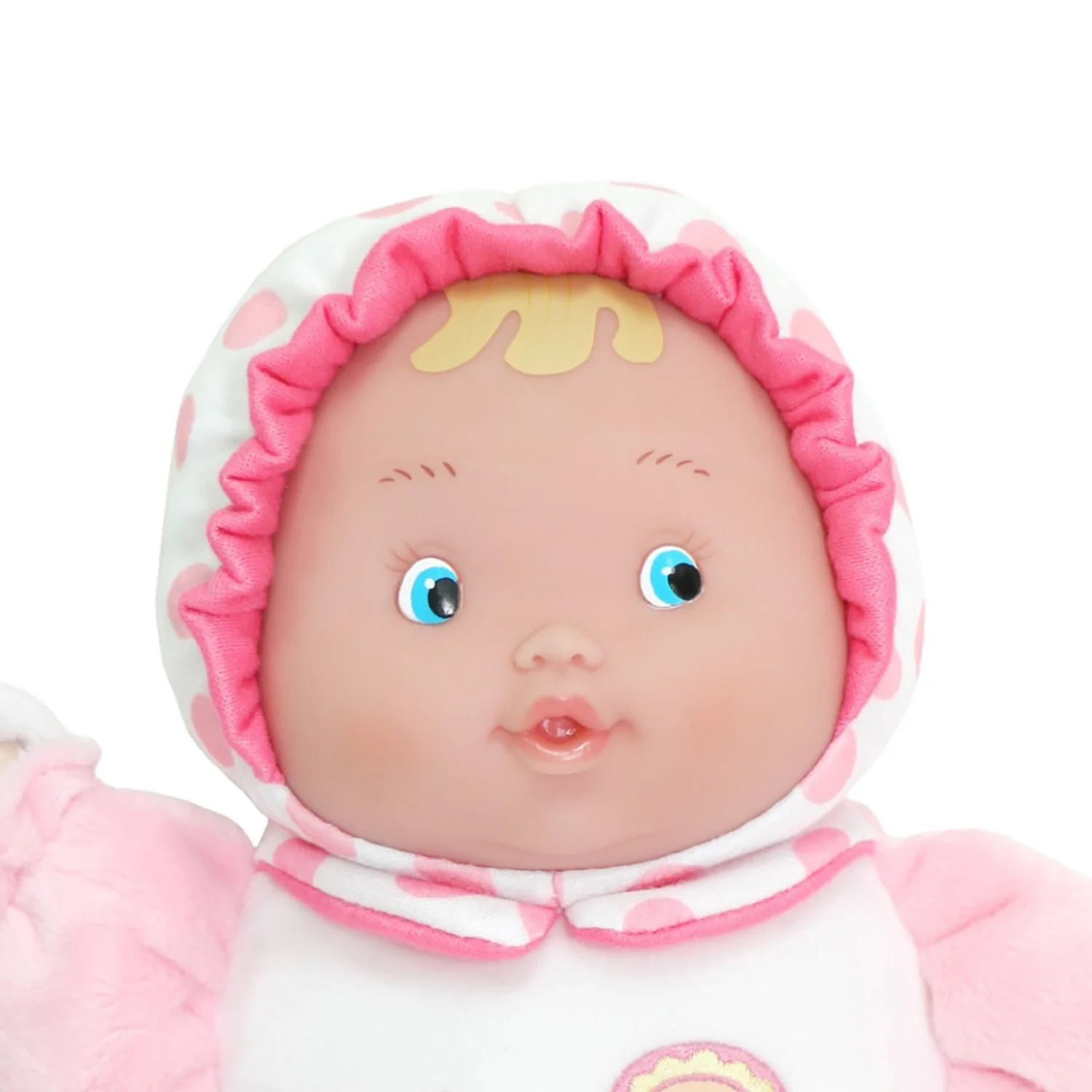 JC Toys Lil' Hugs - First Soft Doll with Vinyl Face and Rattle, 12" Caucasian - Image 2