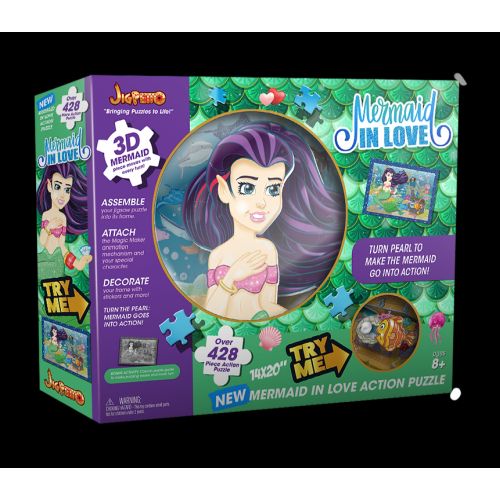Jigpetto Vibrant Underwater Action Mermaid Puzzle - 428 pc