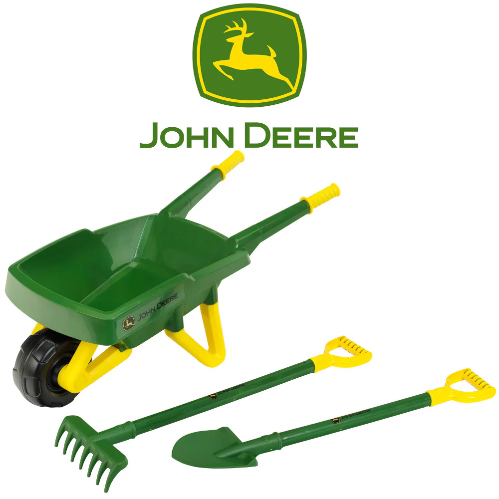 John Deere Wheelbarrow Play Set – Green & Yellow, 3pc, Ages 3+ - Image 7
