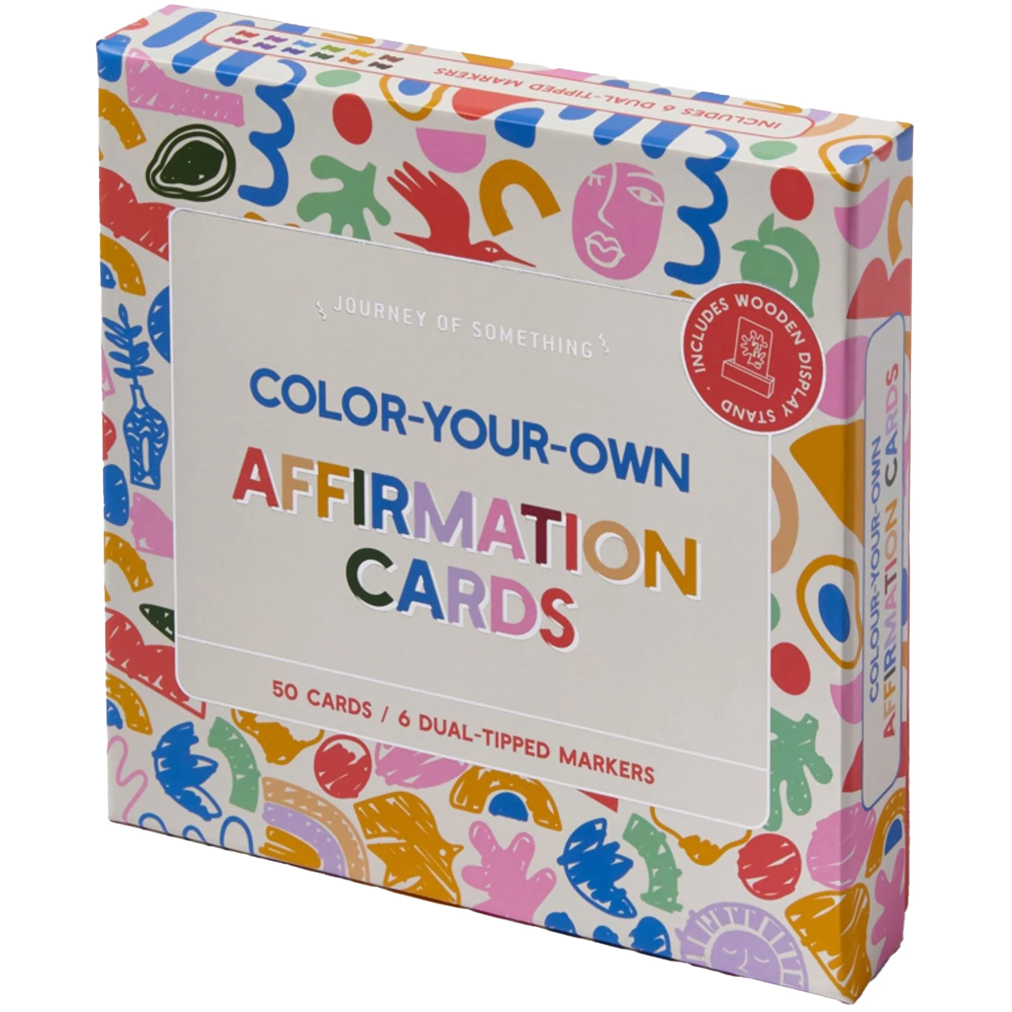 Journey Of Something Color Your Own Affirmation Cards 50-Piece Set