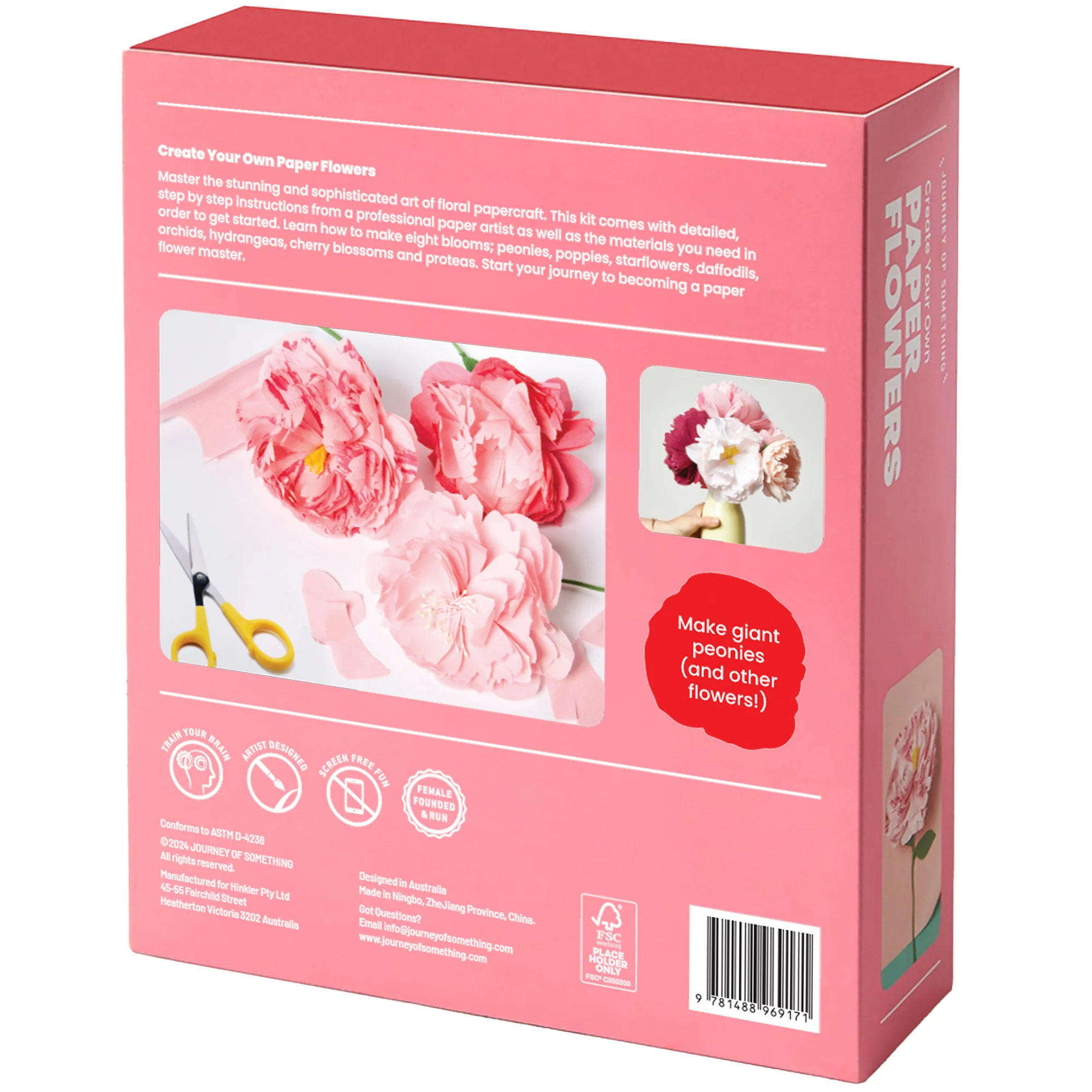 Journey Of Something Create Your Own Paper Flowers Craft Kit - Image 3