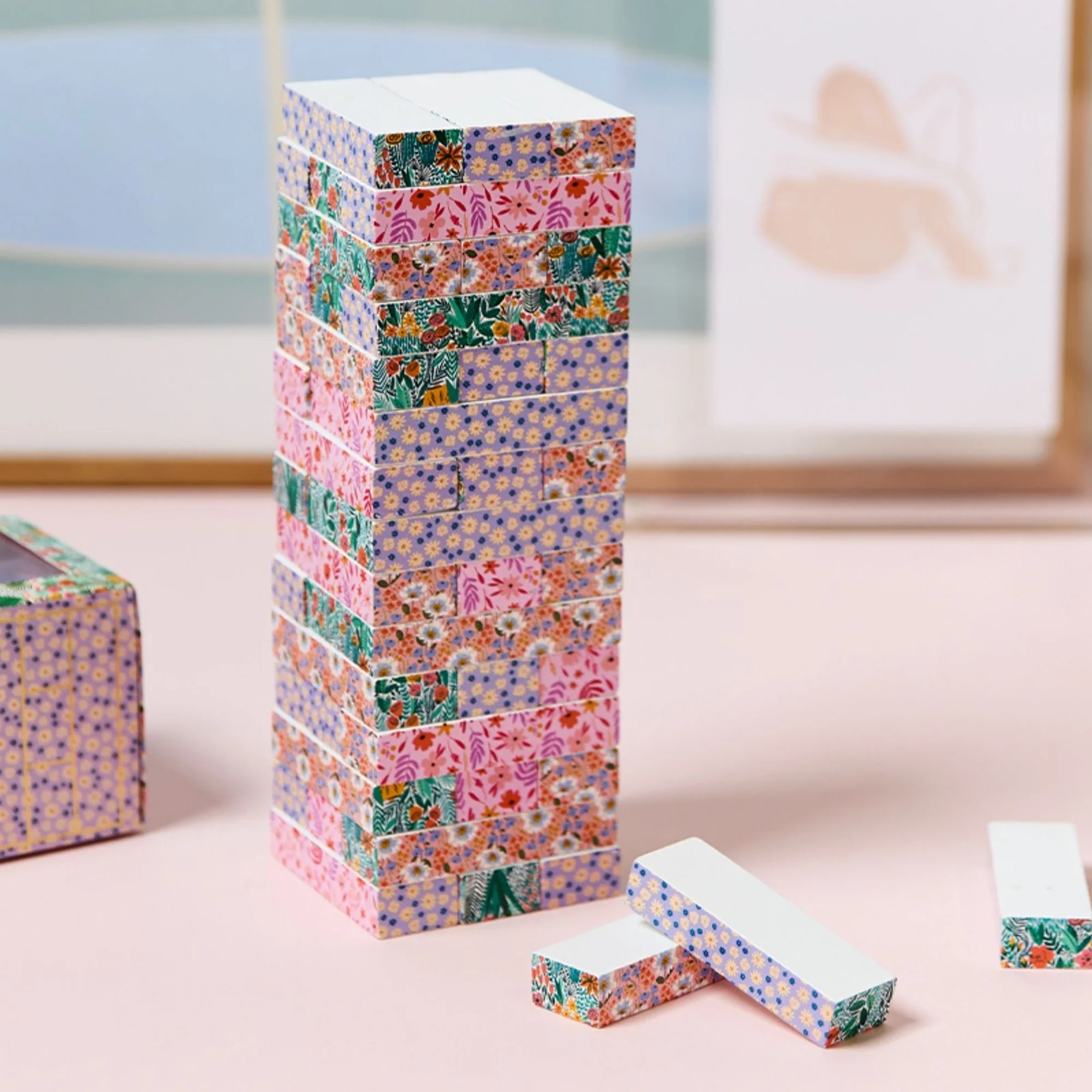 Journey Of Something Floral Tumbling Tower Stacking Game - Image 3