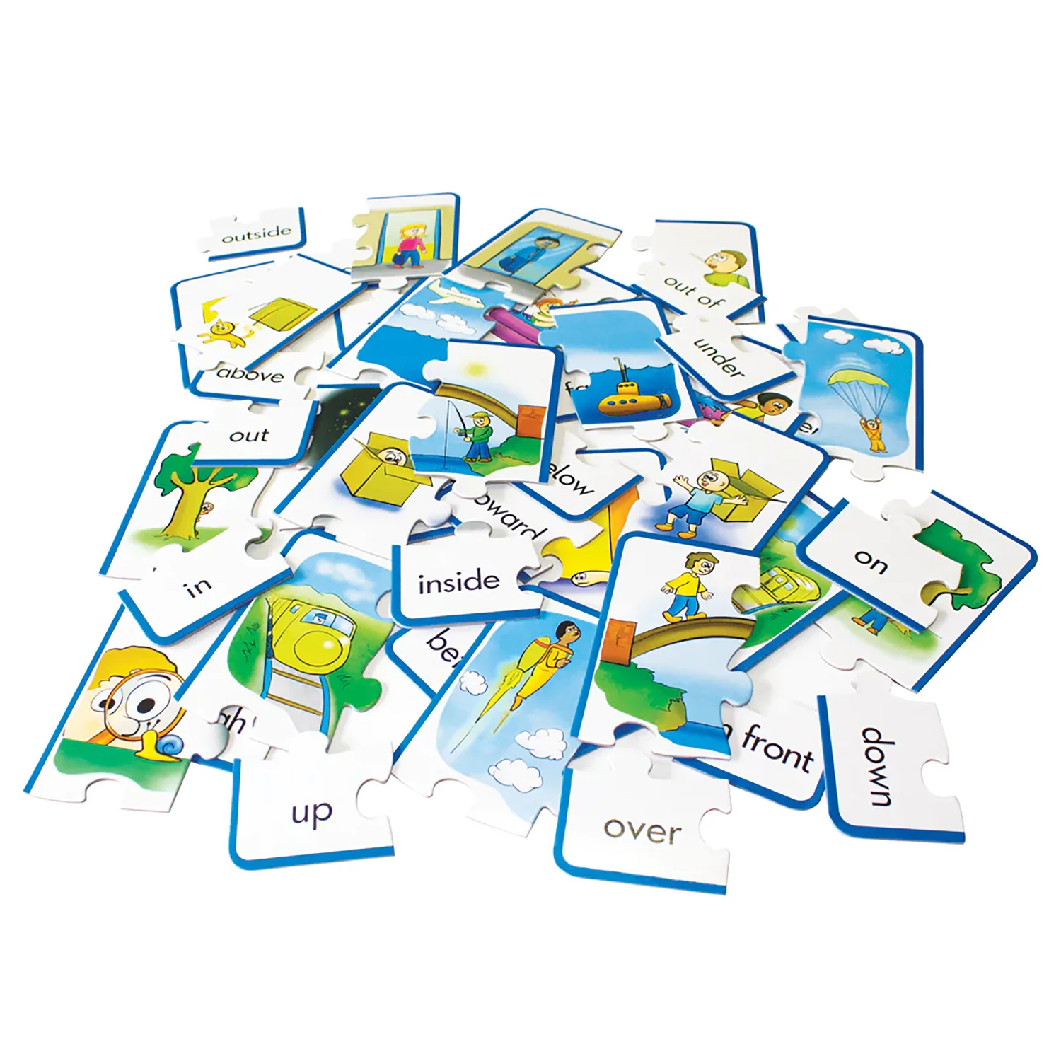 Junior Learning Preposition Puzzles - Multicolored Jigsaw Language Game - Image 4