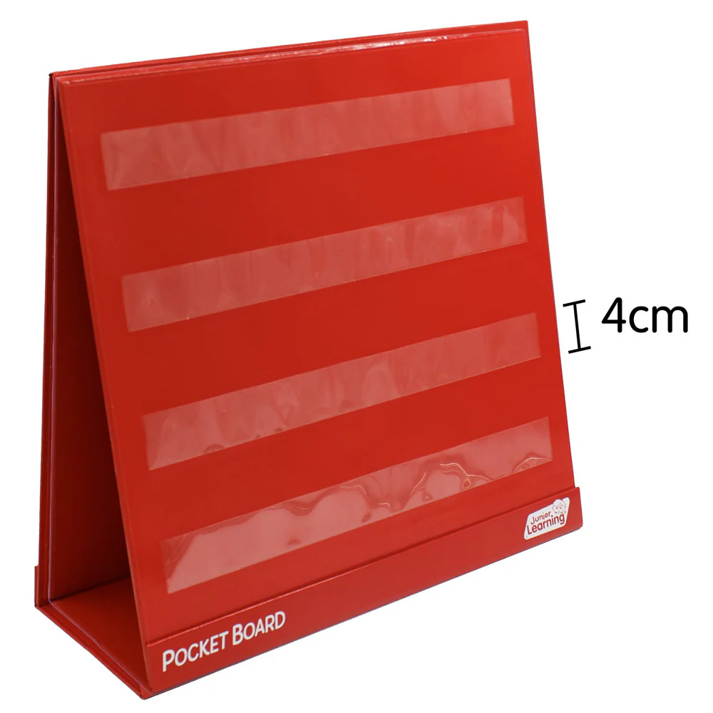 Junior Learning Double-Sided Tabletop Pocket Chart - Red & White - Image 9